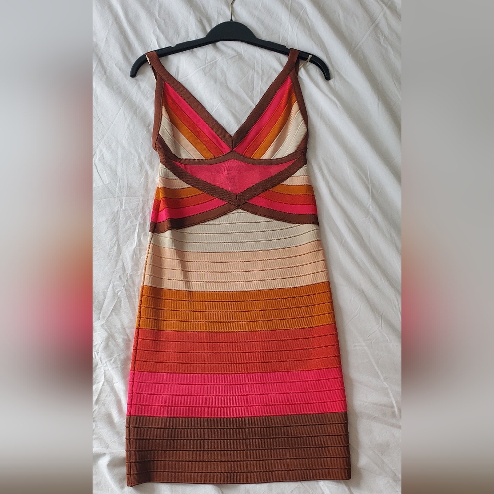 M Missoni Multicolor Striped Bandage Bodycon Dress